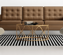 Black White Buffalo Plaid Living Room Carpet