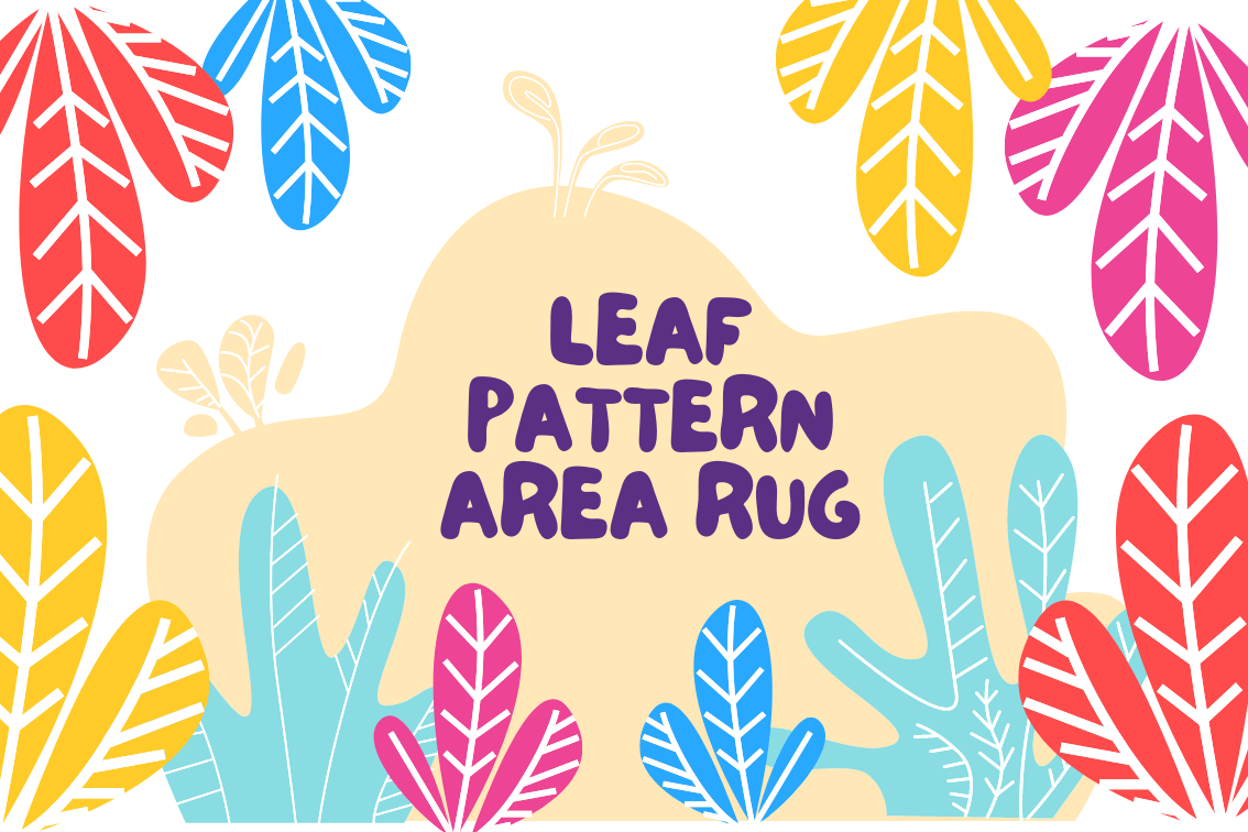 Leaf pattern area rug