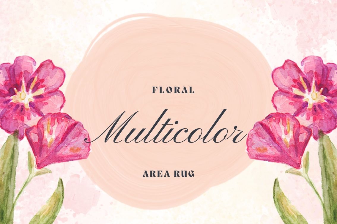 Floral multicolor area rug